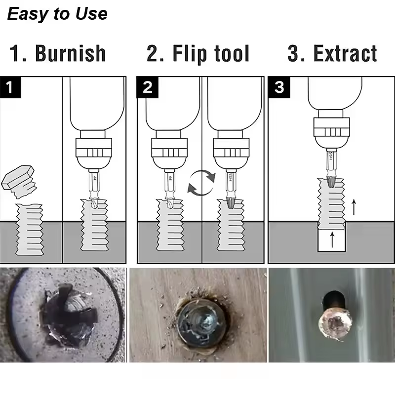 Extracteur de vis cassé endommagé