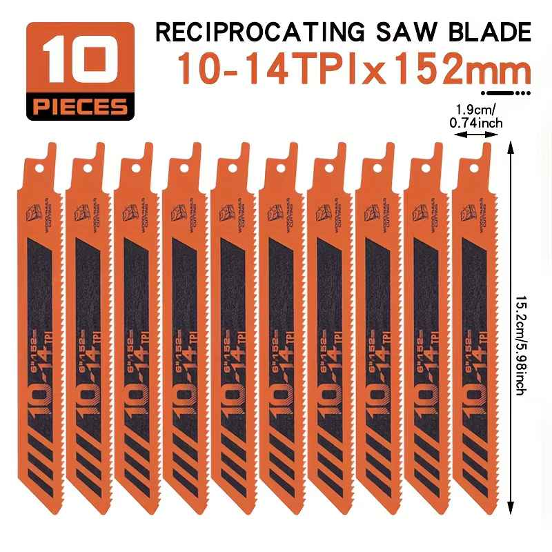 ‌ Lames de scie sabre 10 pièces-acier à haute teneur en carbone