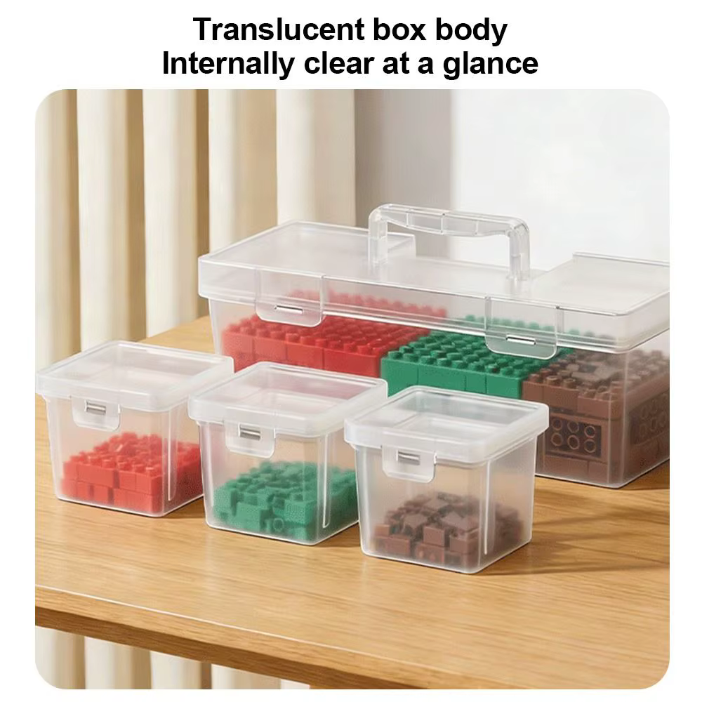 Boîte de rangement d'outils en plastique transparente
