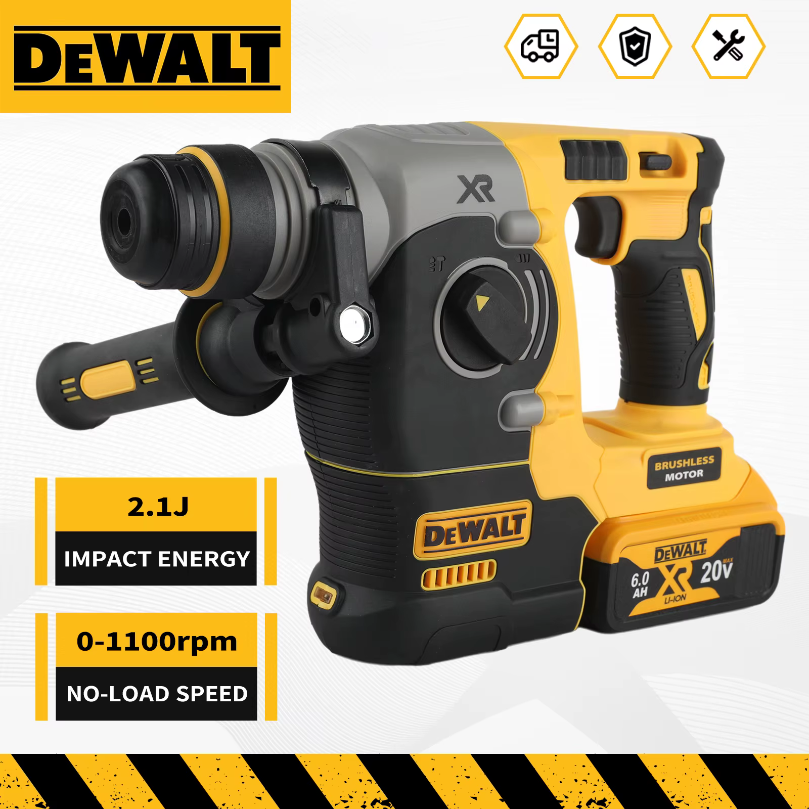 DEWALT DCH273 perceuse à percussion rotative 18 V/20 V MAX SDS sans brosse 1 pouce PLUS perceuse à percussion pour le travail du bois en forme de L (sans batterie)