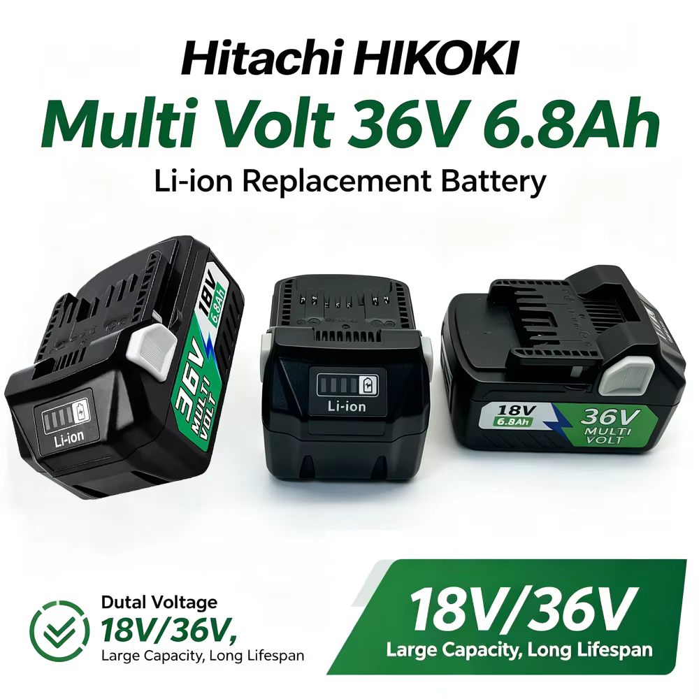 Batterie améliorée 6, 8 Ah pour Hitachi HiKOKI 36V/18V BSL1840 BSL1860 DS18DSL C18DSL