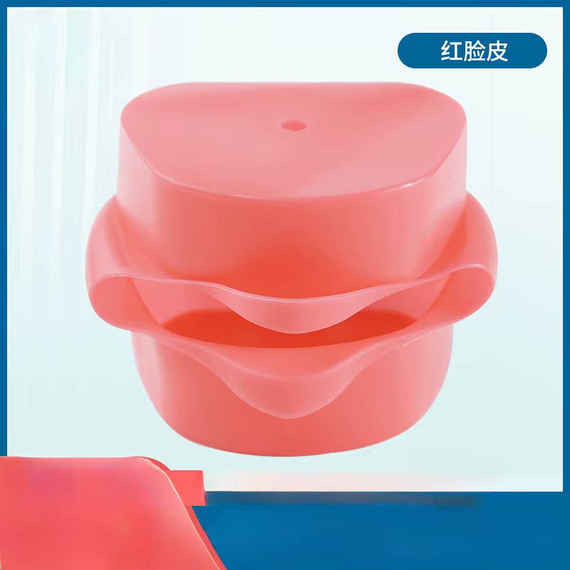 Instruments buccaux de modèle de fuchsia dentaire, outils, matériaux, consommables dentaires, tête rouge, masque de peau adapté au fuchsia dentaire