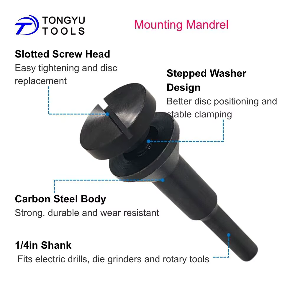 Adaptateur de montage de mandrin avec tige de 1/4 pouce et trou
