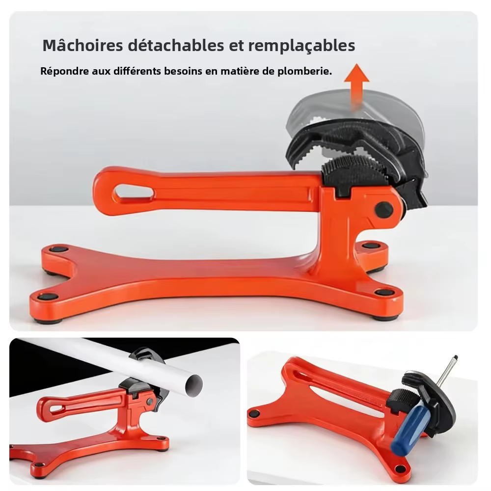 Étau à tuyau professionnel léger et Portable de 1/8 à 1-1/2 pouces de diamètre