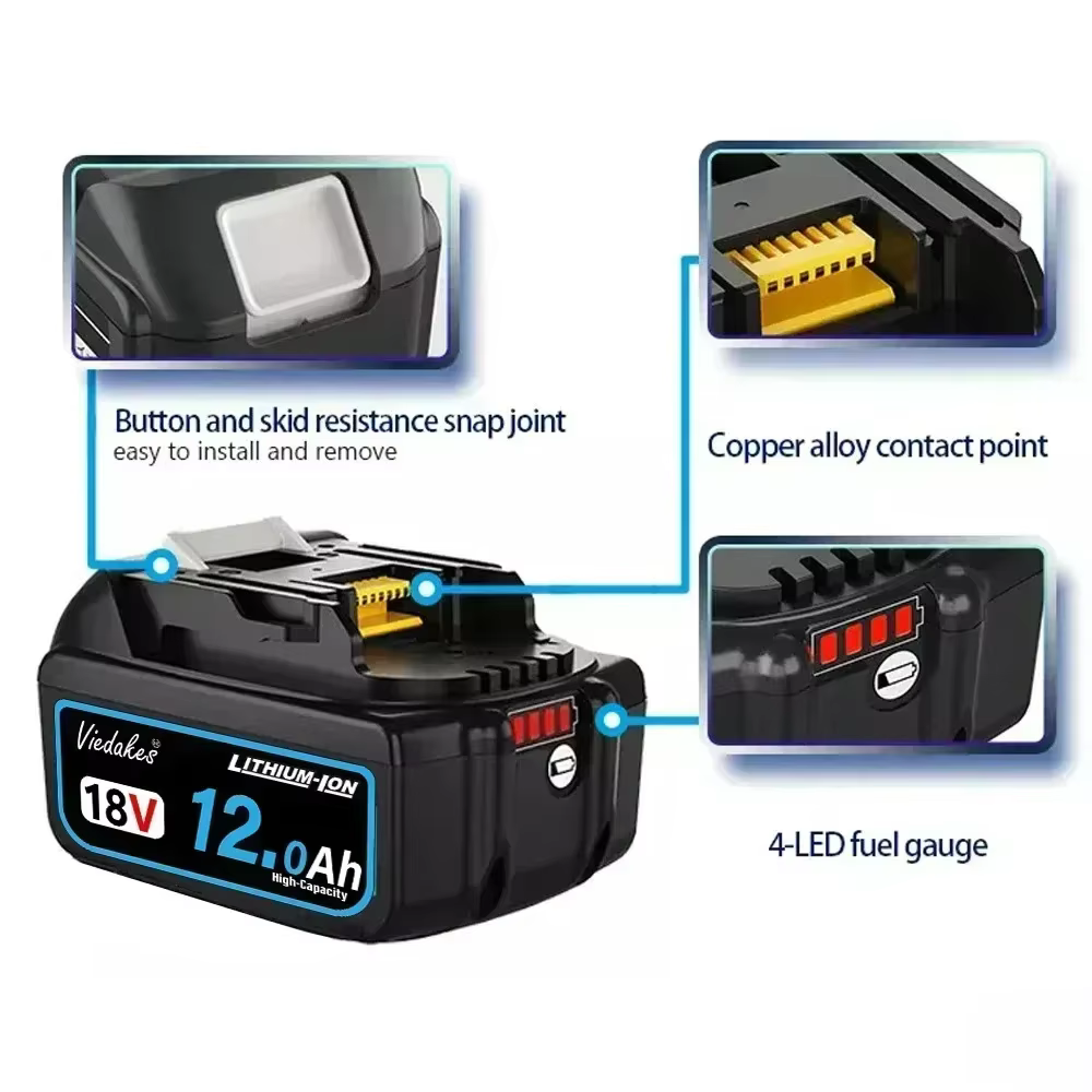 Pour makita 18V 8Ah batterie d'origine BL1830 BL1860 BL1850B