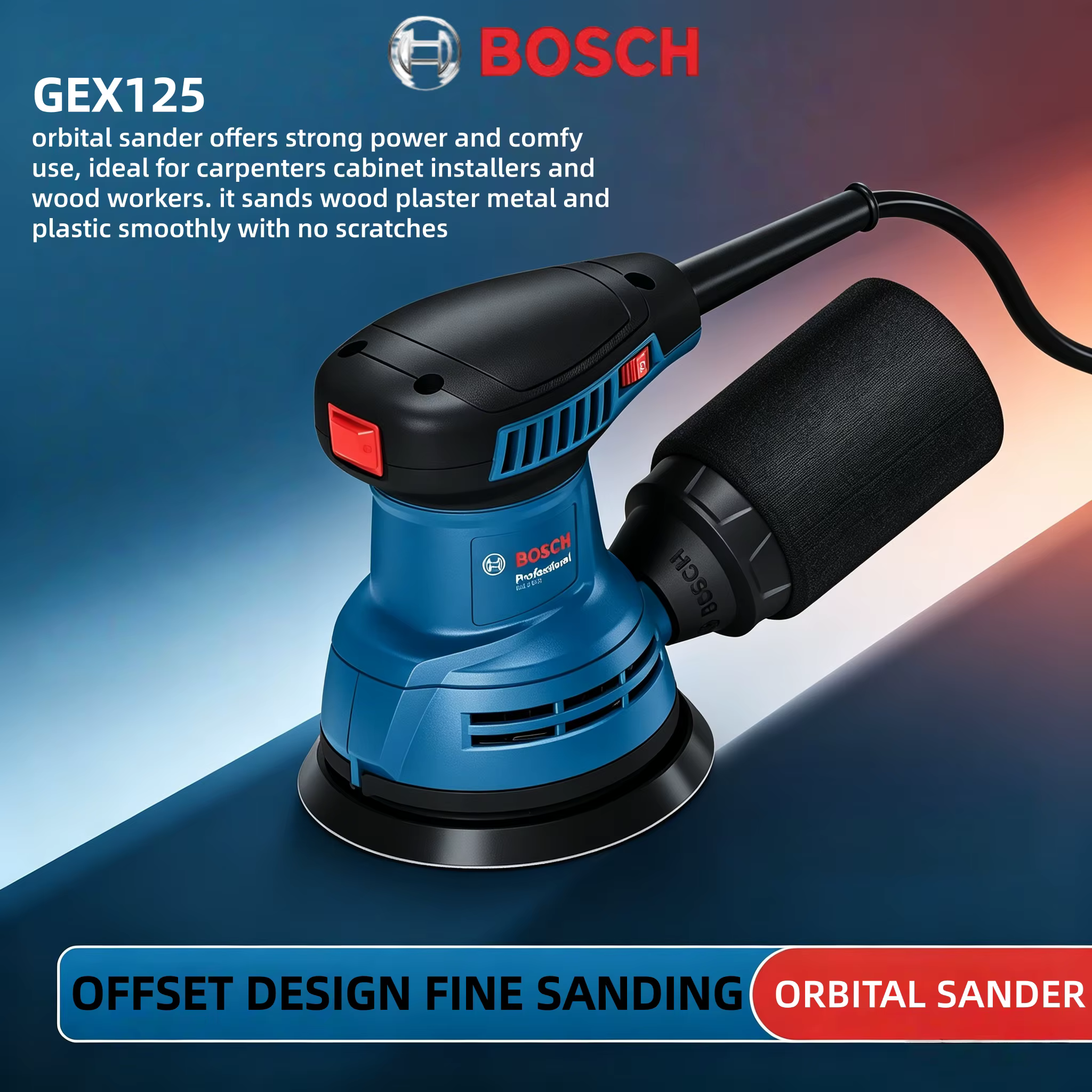 Ponceuse orbitale électrique Bosch GEX 125