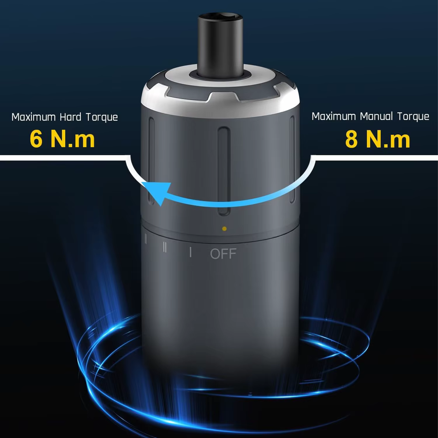 Tournevis électrique sans fil portable de type C rechargeable avec 3 réglages de couple
