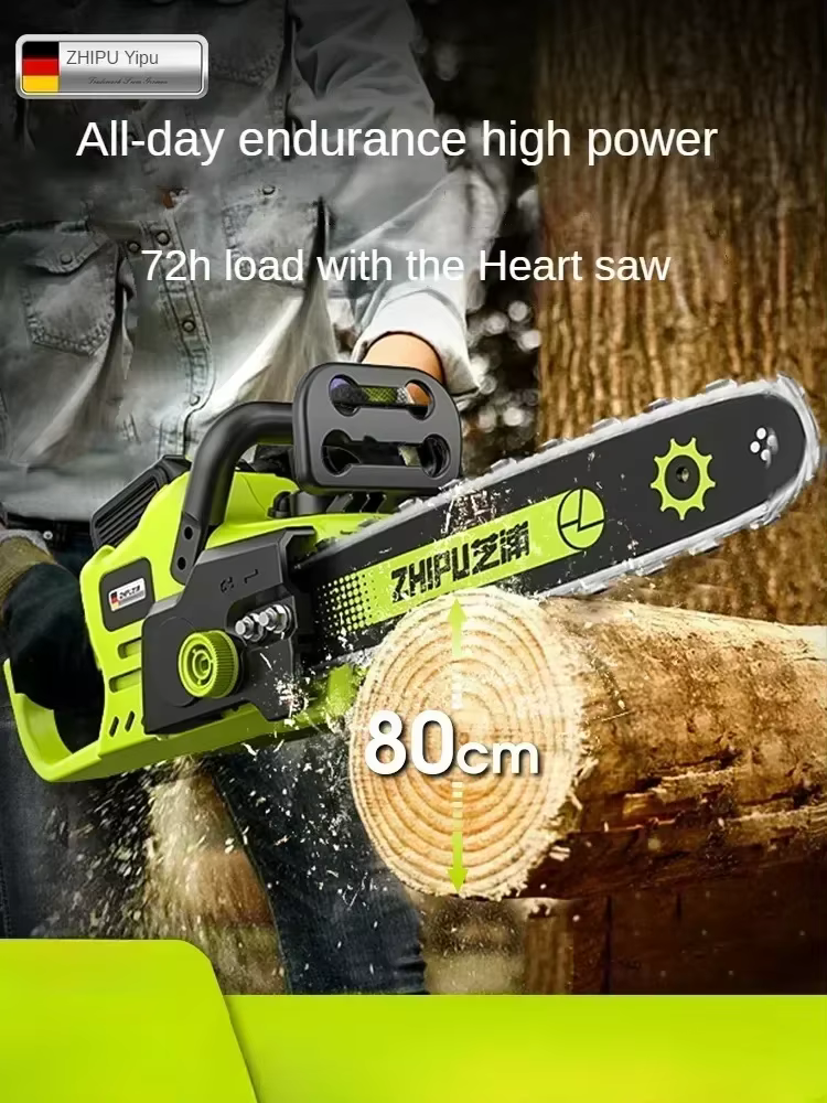 Tronçonneuse rechargeable 110 V/220 V avec batterie élevée pour couper les arbres – Parfaite pour un usage domestique AB