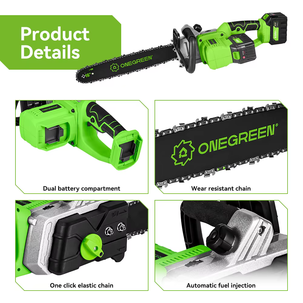 Mini-tronçonneuse rechargeable à double batterie