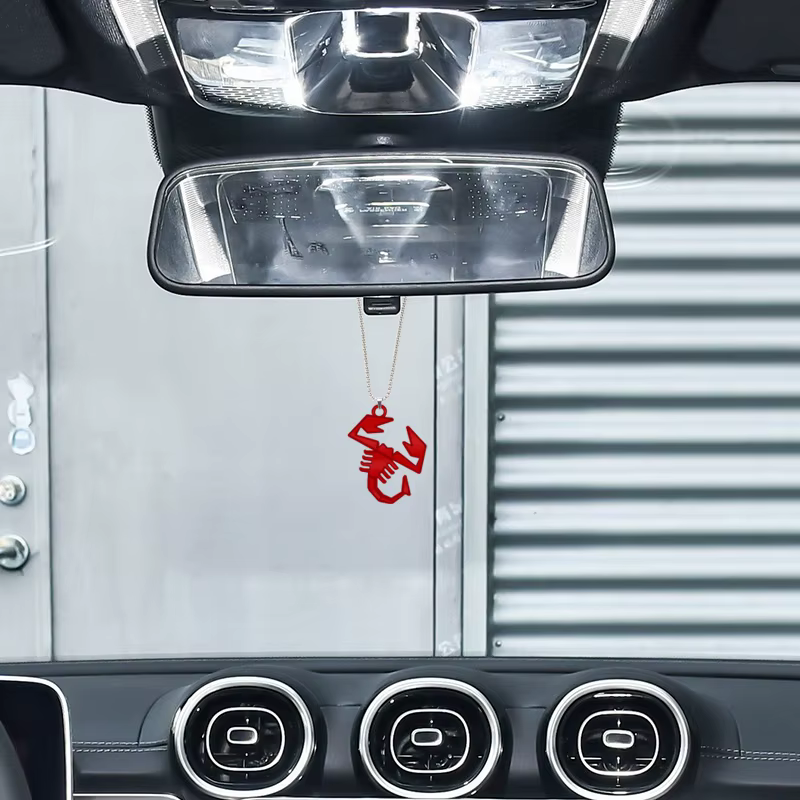 Scorpion Logo emblème pendentif intérieur de voiture Auto rétroviseur ornements décoration pour Panda Stilo Punto Bravo 595 500 500c e s