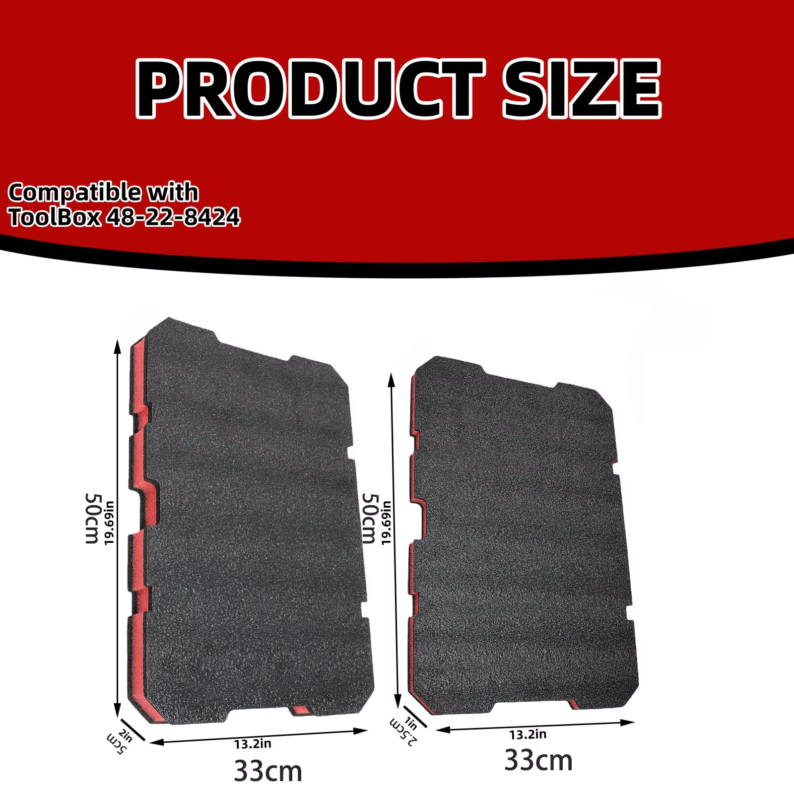 Insert en mousse pour boîte à outils 48-22-8435 compatible avec les boîtes Milwauke Packout