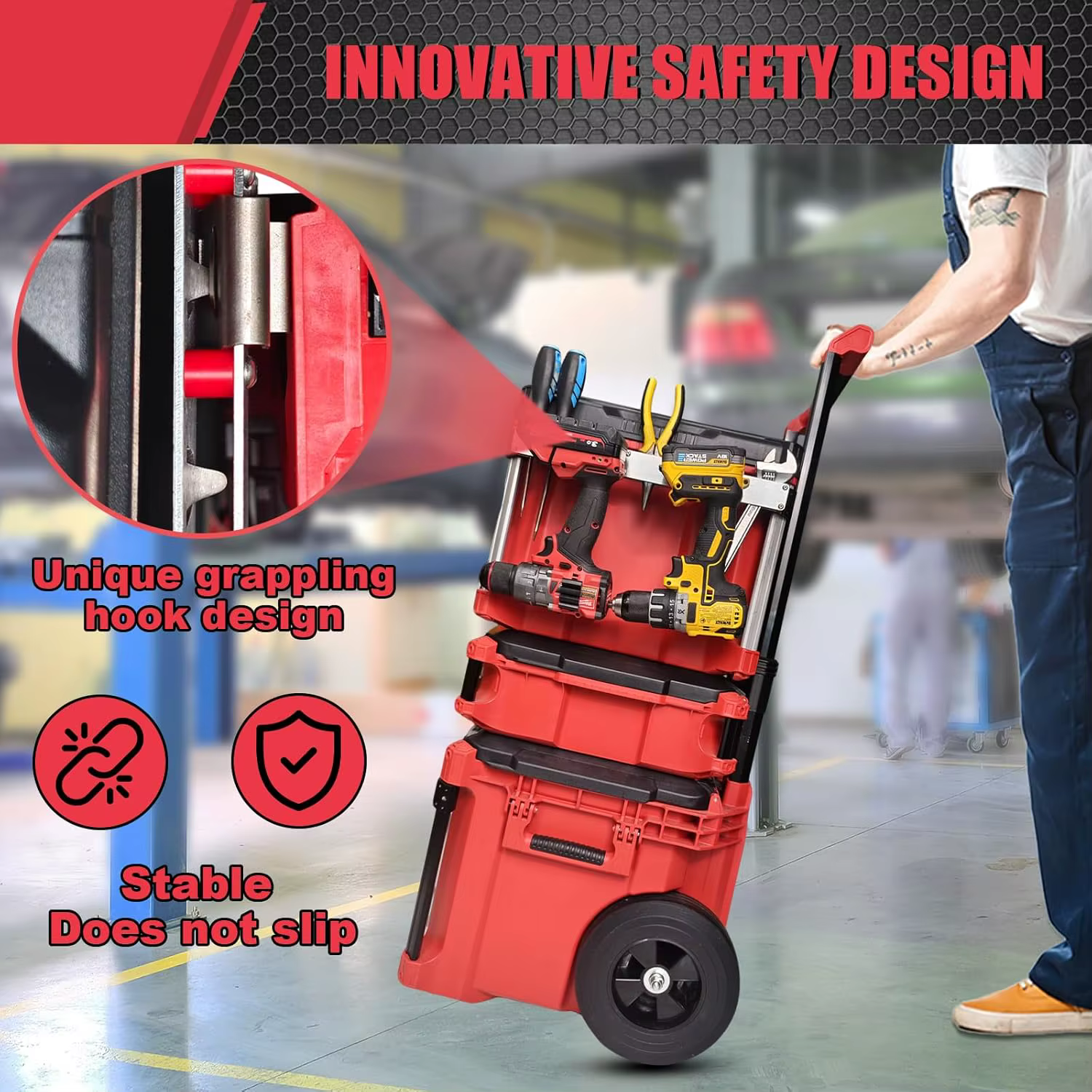 Support de perceuse électrique adapté à la boîte à outils d'emballage Milwaukee