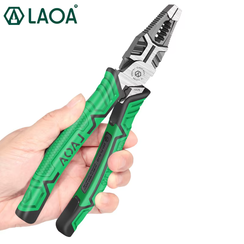 LAOA 8 pouces multifonction aiguille nez électricien pince coupante fil dénudage Terminal sertissage outils à main