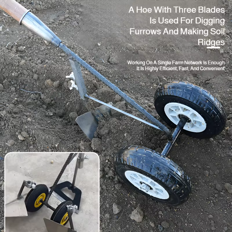 Cultivateur multifonction 3-en-1 à double roue