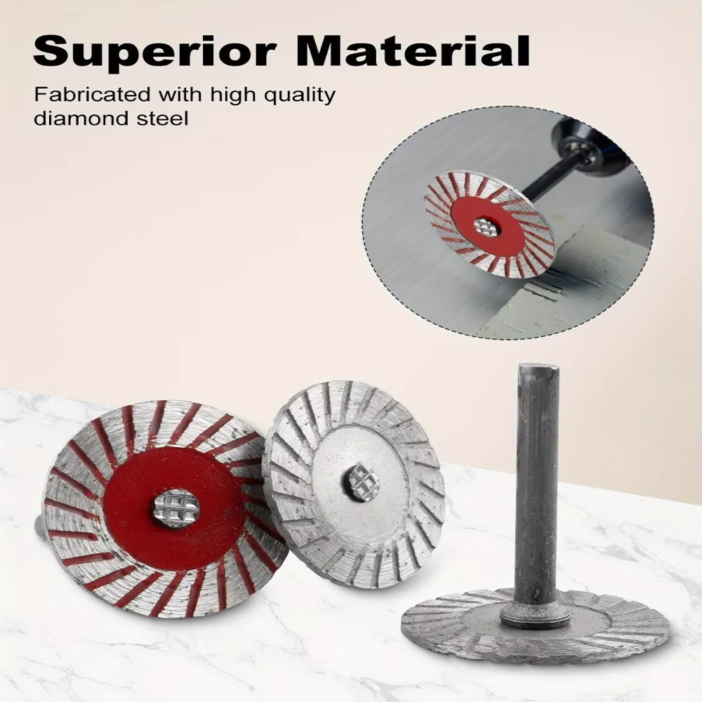 Disque de coupe 40mm, tige de 6mm, lame de scie circulaire, disque de ponçage, meule pour bois, métal, pierre, granit, marbre