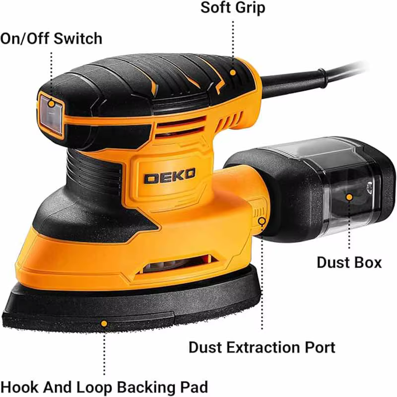 Outil de ponceuse à souris électrique DEKO Power