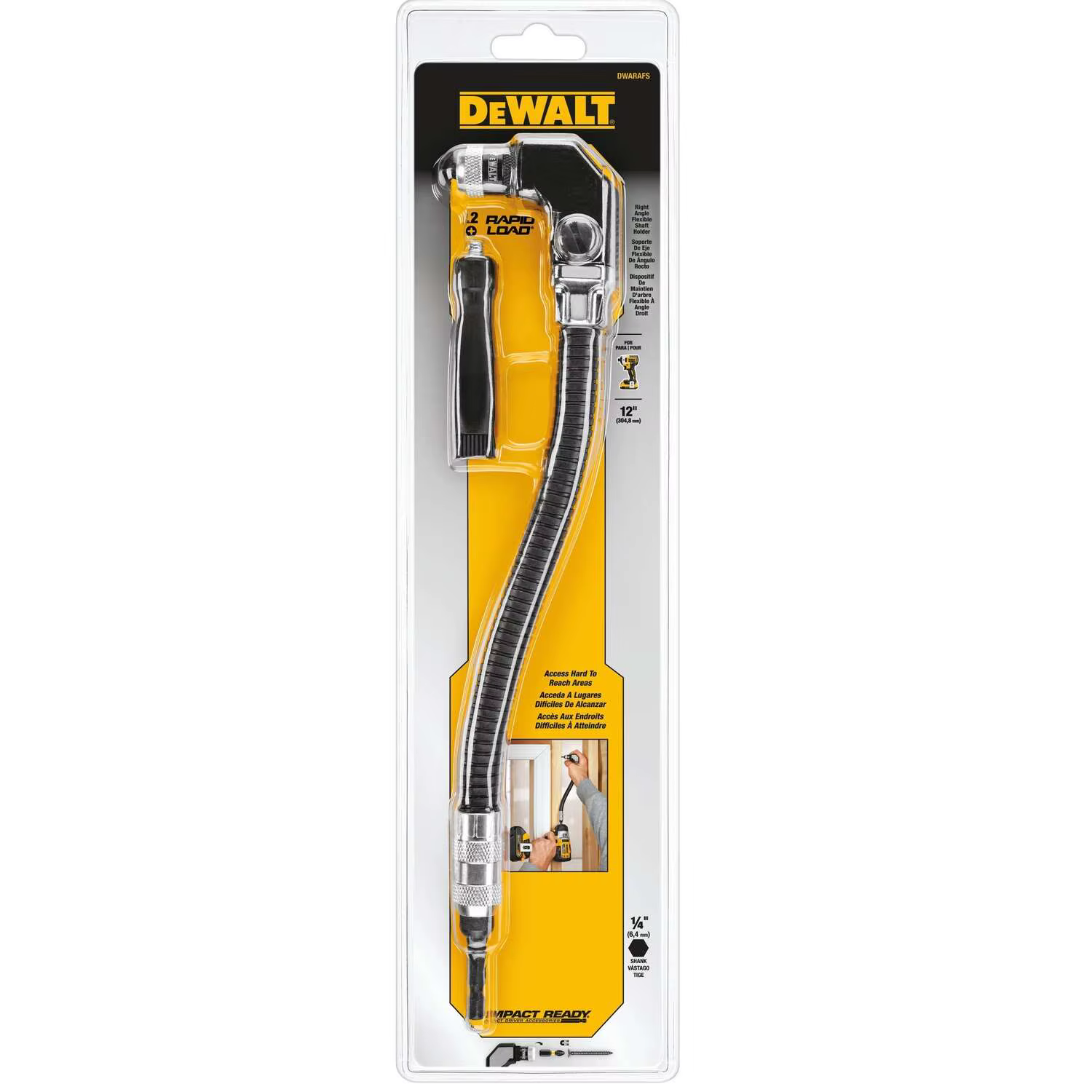DEWALT DWARAFS-Z Accessoires pour outils électriques à arbre flexible à angle droit de 12 po