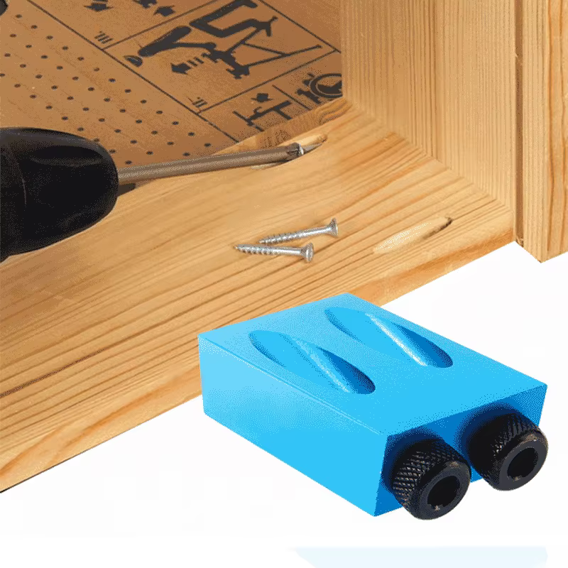 14 pièces 15 ° Localisateur de trous obliques bleu pour le travail du bois
