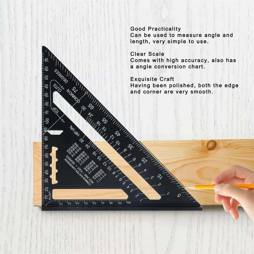 Règle d'angle métrique en pouces