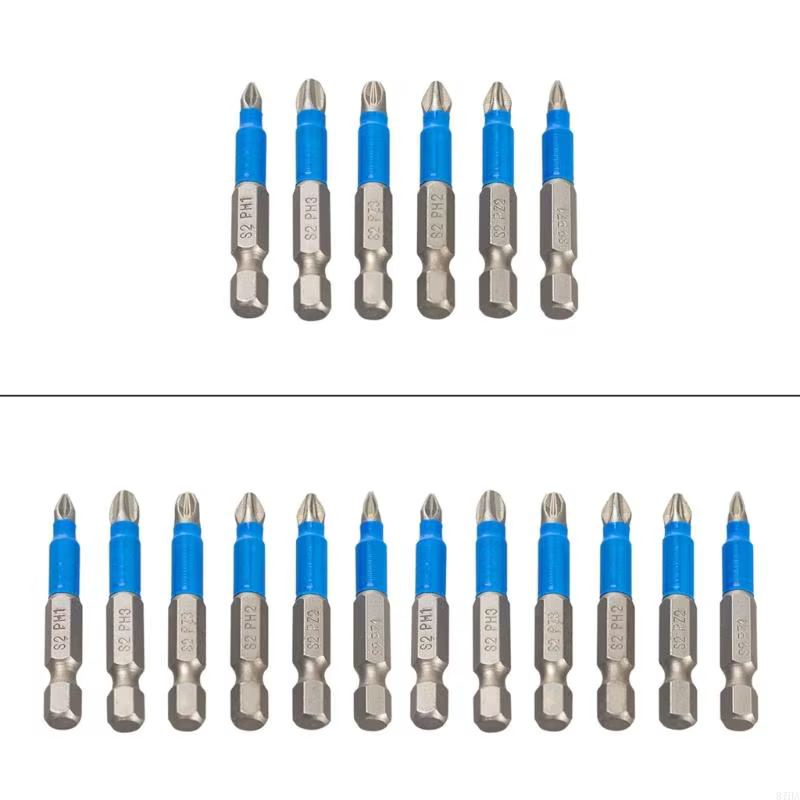 Bit d'impact magnétique Bit tournevis long Antislip Set Shank Crossed Impact Driver Bit for Power Drilling 87 Ha
