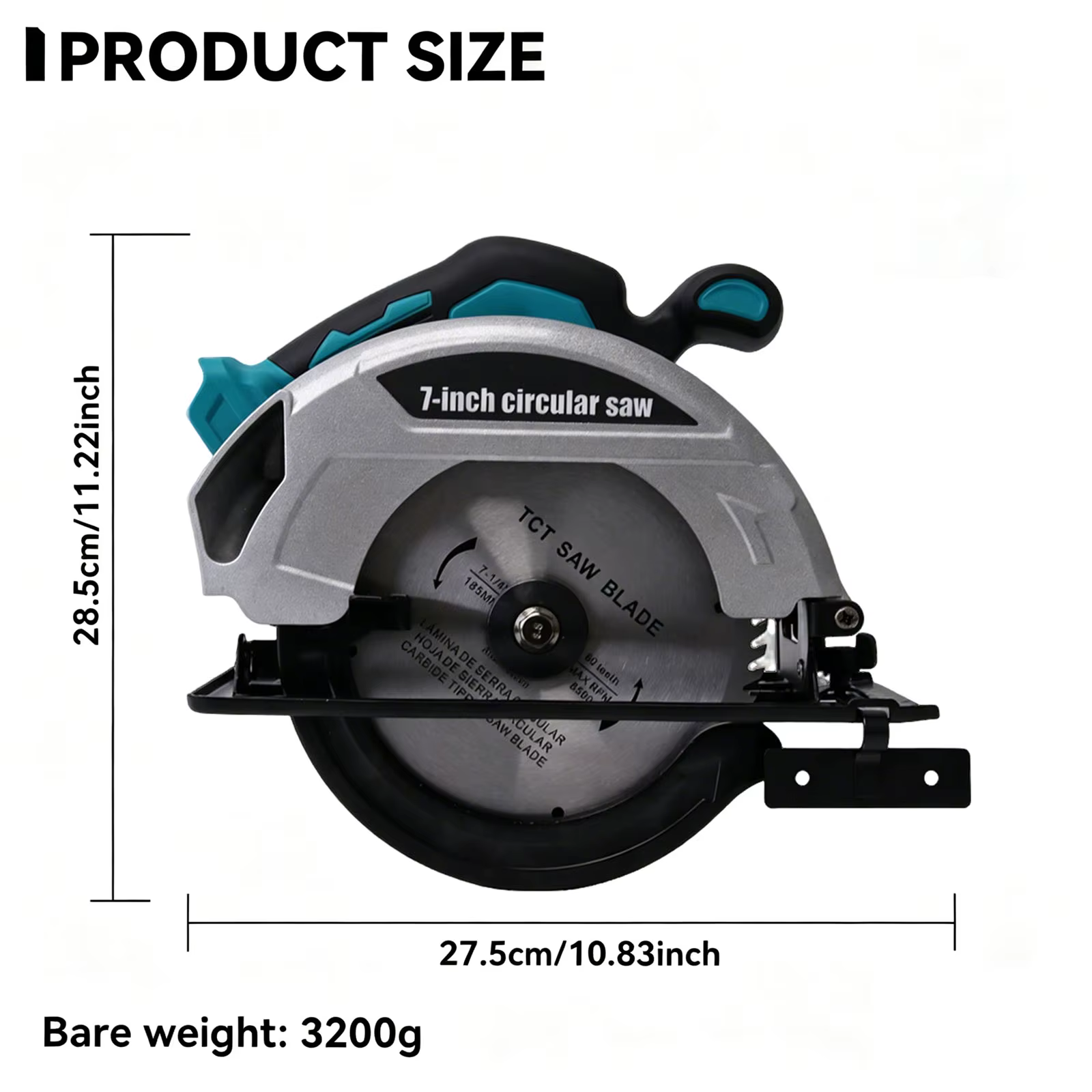 Nouvelle scie circulaire sans balais 4000W 185mm 11000 tr/min 0-45° 2026 ° Coupe biseautée compatible avec la batterie