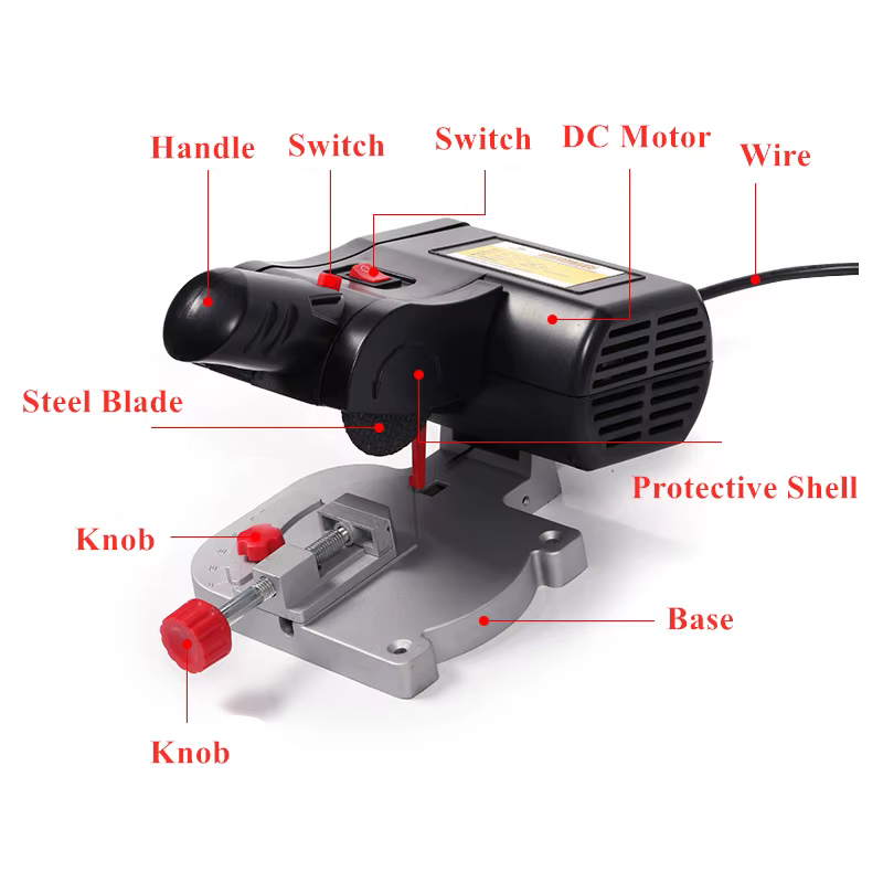 4000r/min scie de Table électrique banc Machine de découpe à onglet lame en acier métal bois plastique outils de coupe