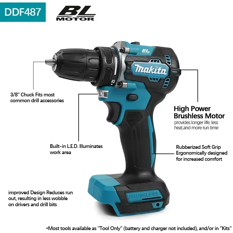 Perceuse électrique sans fil Makita DDF487 18V