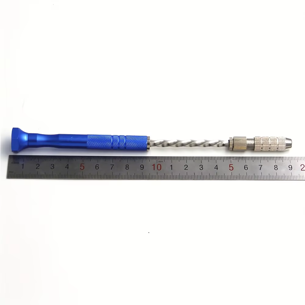 Perceuse hélicoïdale manuelle semi-automatique étendue bleue de 0.5 à 3mm