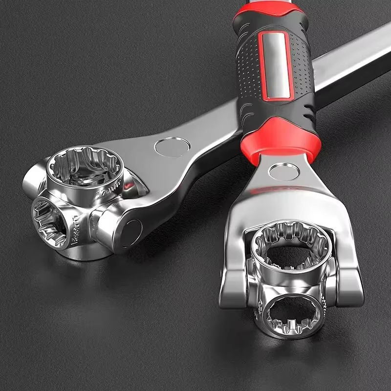 52 en 1 outils douille fonctionne universel cliquet cannelé boulons manchon Rotation