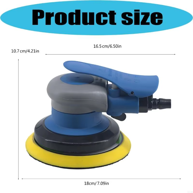 Ponceuse pneumatique qualité industrielle 6 pouces