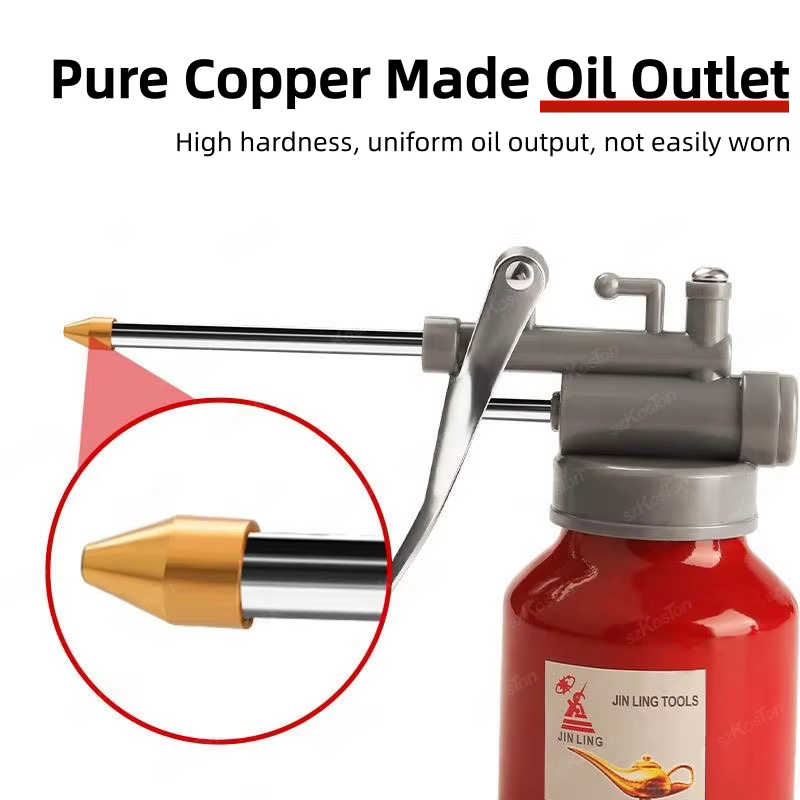 250ml huile peut bec pompe à pouce huileur huile peut Pot huile de lubrification haute pression buse pompe huileur graisse pour outils de réparation de voiture