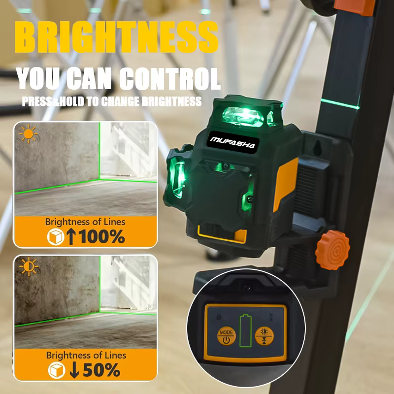 Niveau laser auto-nivelant 12 lignes vertes