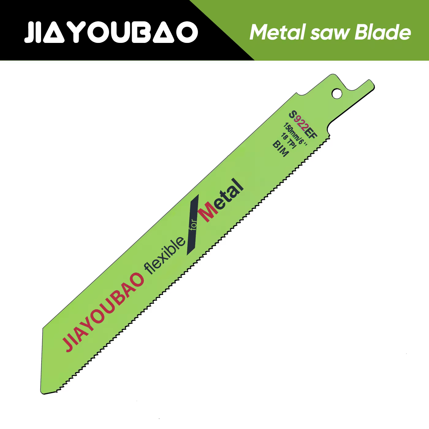 Lames de scie alternative flexibles pour coupe de métal