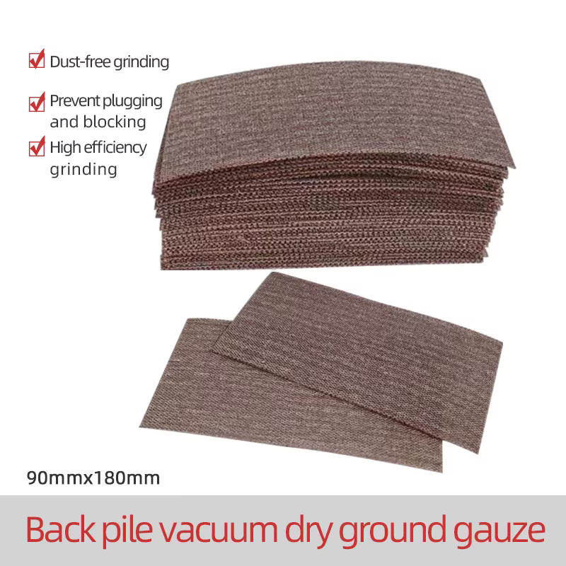 Papier abrasif sec rectangulaire 90 × 180mm maille sable 80-400 grain dos polaire aspirateur adapté au ponceuse Festool