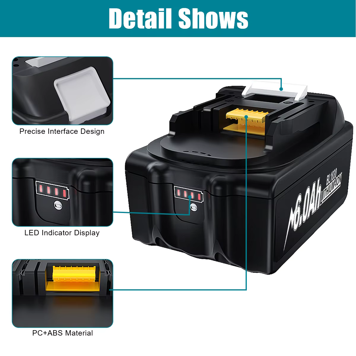 Dernière batterie et chargeur BL1830 18V 6000mAh