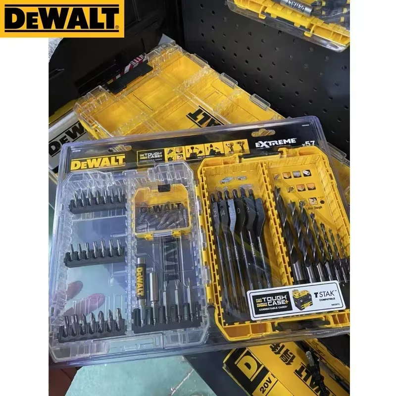 DEWALT – ensemble de 57 forets mixtes avec embout de centrage et embouts pour bois plat