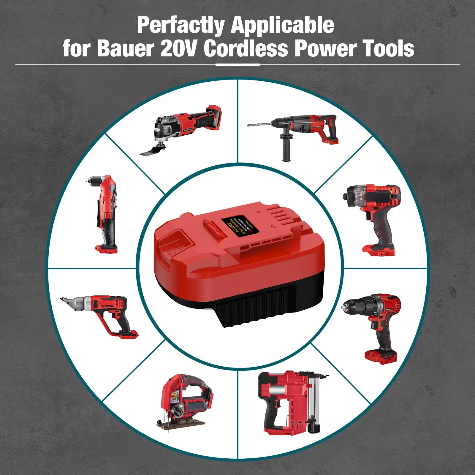 Convertisseur MT18BAU pour outils Bauer 20v