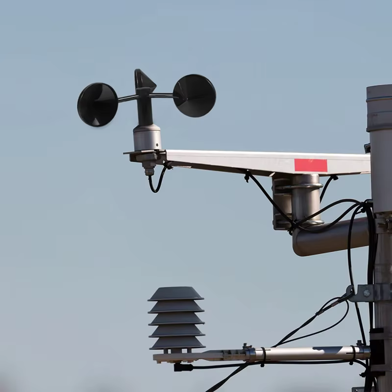Anémomètre à 3 coupelles pour station météo - Capteur de surveillance de la vitesse du vent - Outil de mesure précise de la vitesse et de la direction du vent