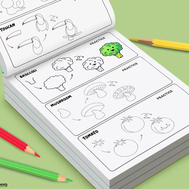 Livre d'apprentissage artistique pour enfants - Comment dessiner tout en utilisant des étapes simples, stimuler la créativité et les compétences en dessin