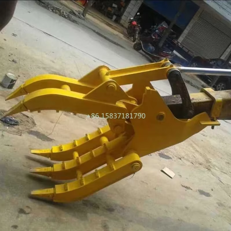 Grappin hydraulique pour bois, portable et polyvalent, type coquille, rotatif, pour l'exploitation forestière, accessoire d'excavation