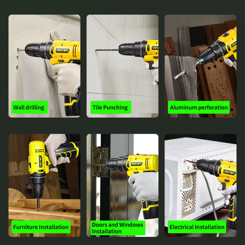 Deli-Perceuse électrique sans fil 12V