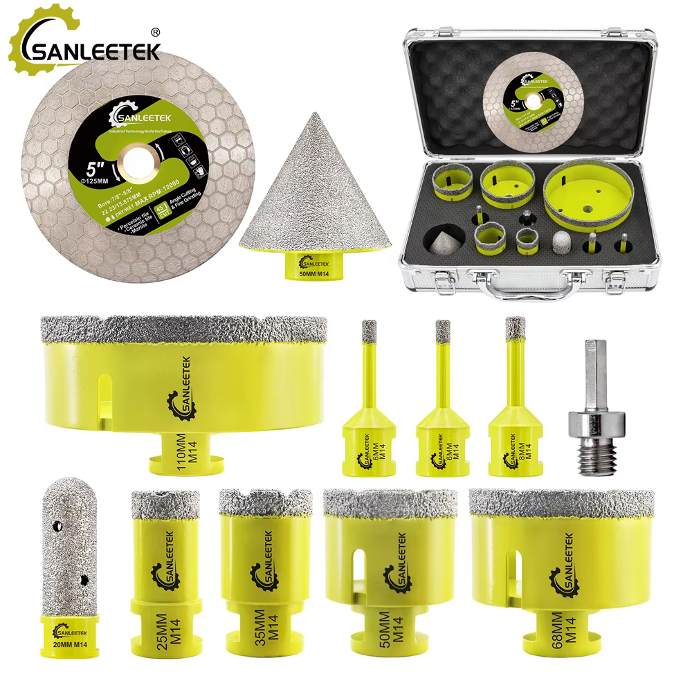SANLEETEK Kit de forets diamantés pour carrelage avec filetage M14