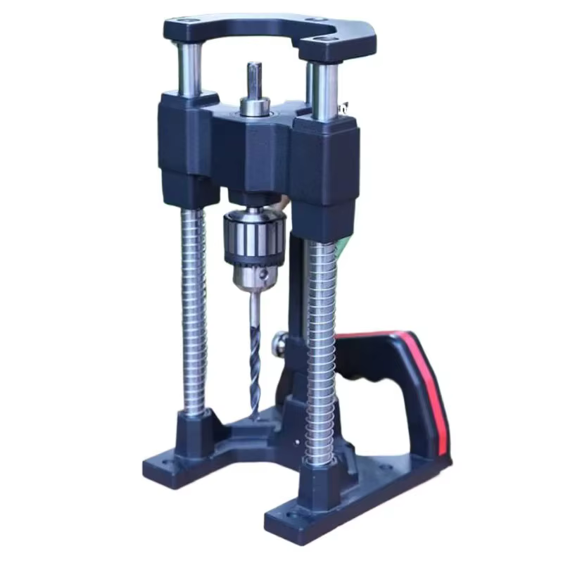 Support de perceuse en alliage d'aluminium pour le bois et le métal (capacité 1-10 mm) - Guide de perçage multi-angles avec échelle