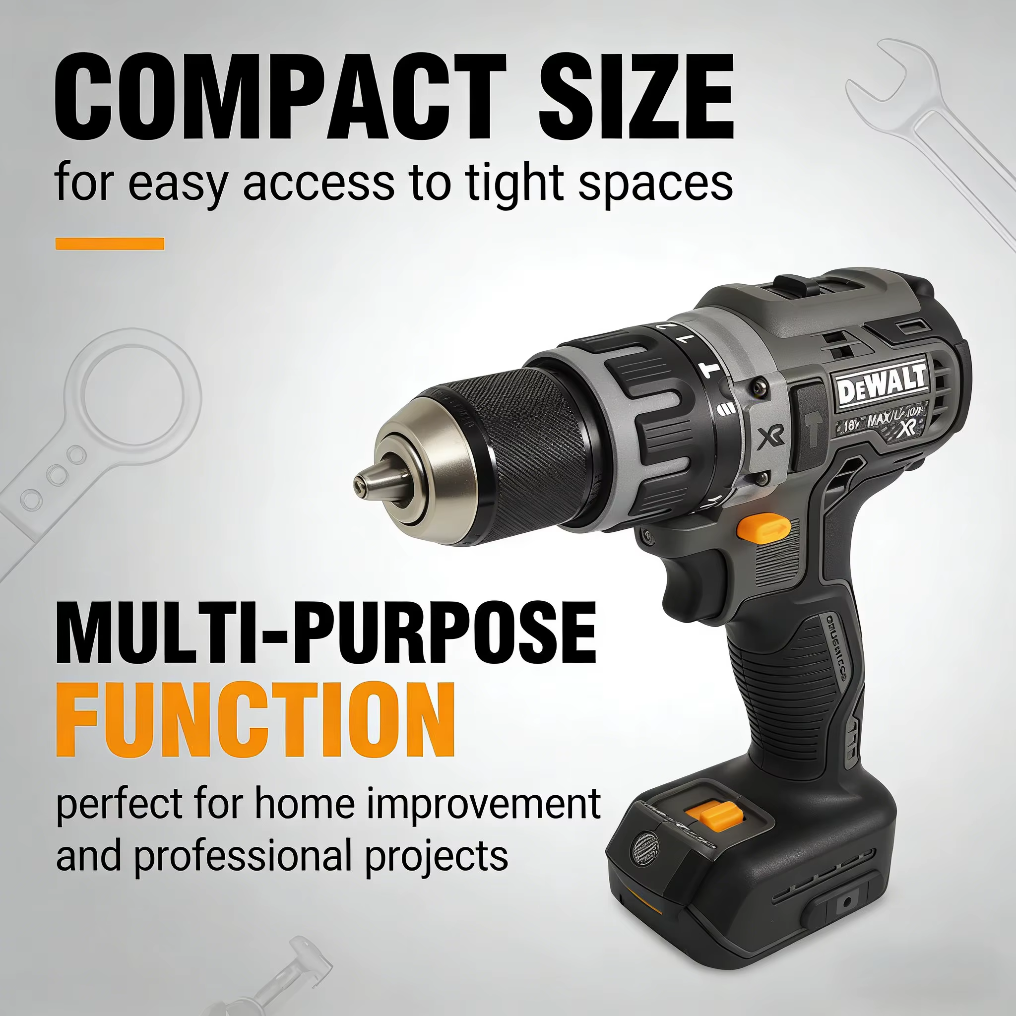 Perceuse-visseuse compacte sans balais DEWALT DCD791 : Outil électrique multifonctionnel sans fil rechargeable (machine uniquement)