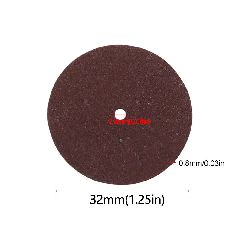 Disque de coupe abrasif 32mm avec mandrins de meulage pour accessoires Dremel
