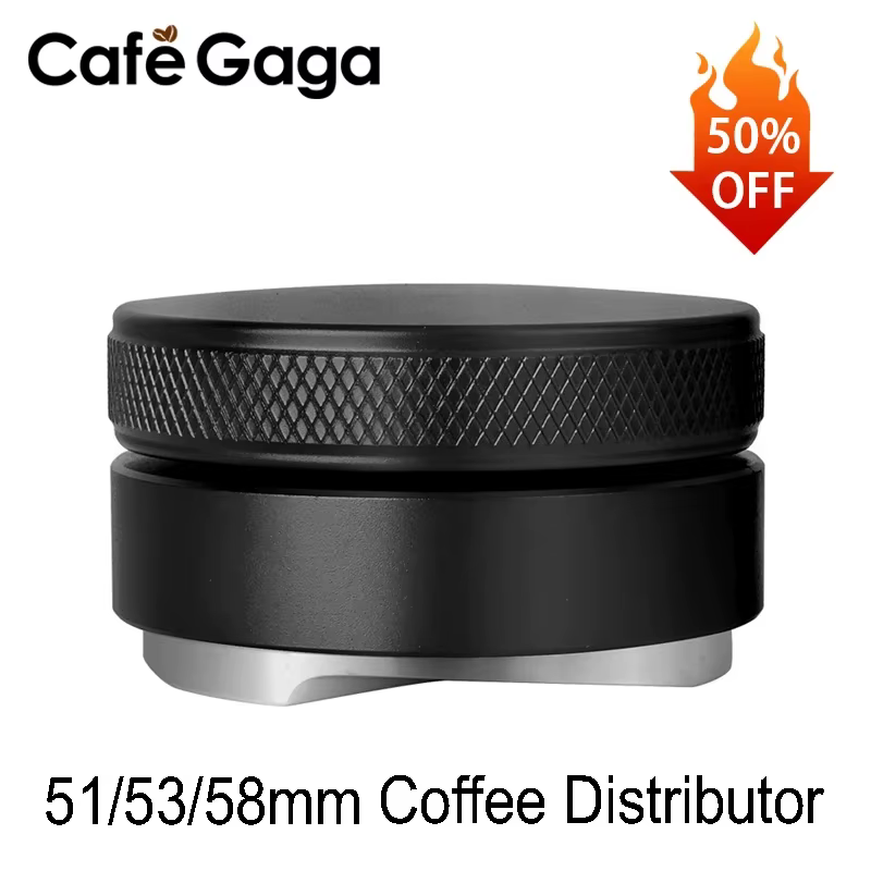 Distributeur de café expresso 51mm 53mm 58mm, outils de Distribution à trois pentes coudées, niveleur réglable, accessoires Barista
