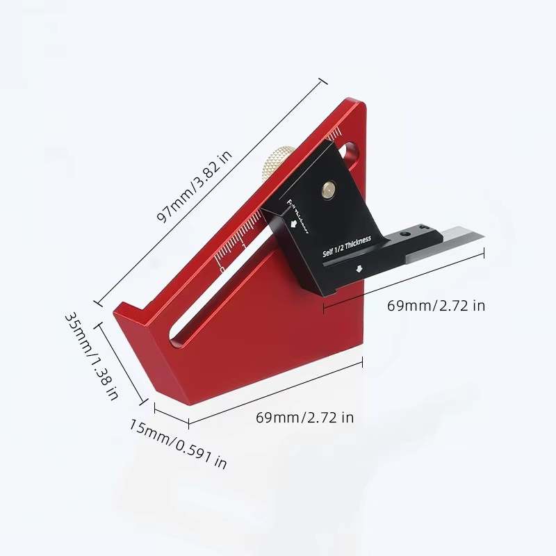 Outil de centrage semi-automatique pour le travail du bois