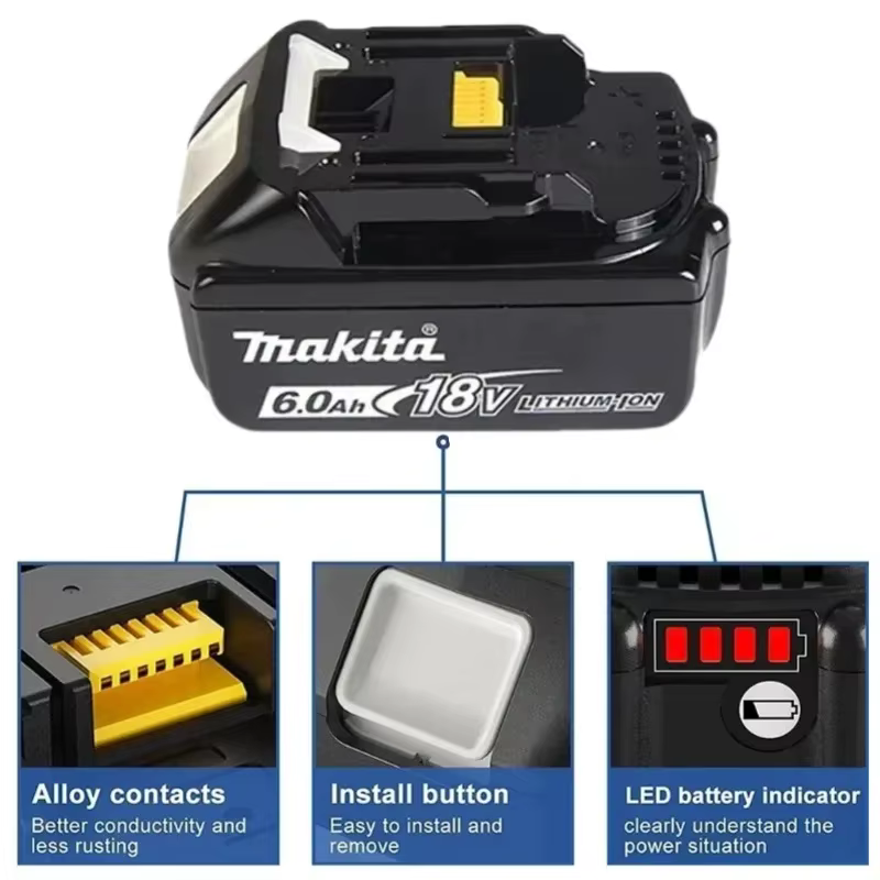 Batterie d'outil puissante Makita 18V 5Ah 6Ah + chargeur