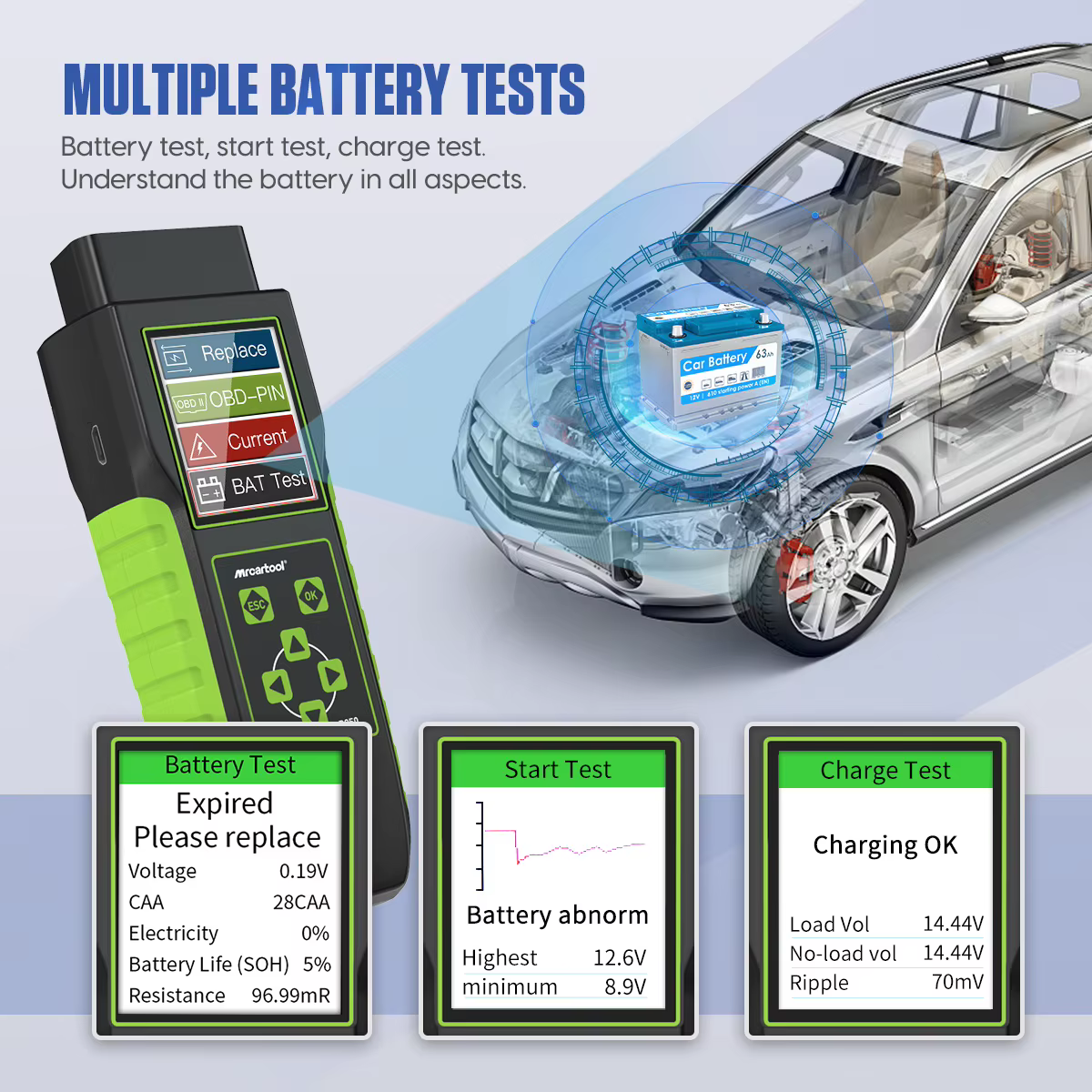 MRCARTOadvocate-Testeur de batterie de voiture B250