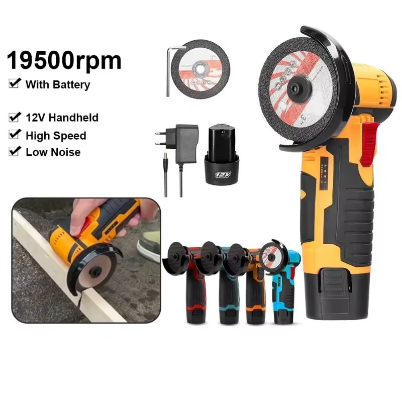 Pour meuleuse électrique 12V meuleuse d'angle électrique sans fil 800W 19500 tr/min batterie au Lithium Mini Machine de meulage de polissage